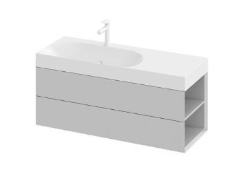 Skrinka pod umývadlo bez umývadla Ravak Lite 120x43x45 cm smoke grey X000001895