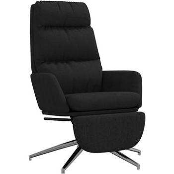 Relaxačné kreslo s podnožkou čierne textil, 3097530