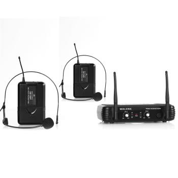 Malone UHF-250 Duo2, bezdrôtový mikrofónový set, 2 kanály