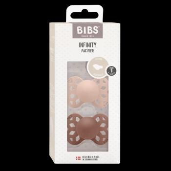 BIBS Anatomické silikónové cumlíky Infinity, veľkosť 1, Blush / Woodchuck 2 ks