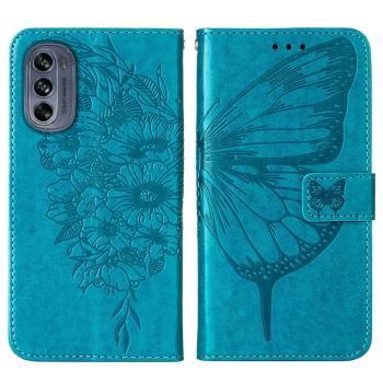 ART BUTTERFLY Peňaženkový kryt Motorola Moto G62 5G modrý