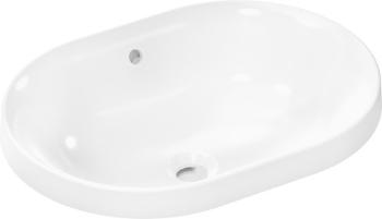 Zápustné umývadlo Hansgrohe Xuniva U 55x40 cm bez otvoru pre batériu, s prepadom 60157450