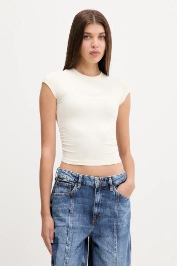 Tričko Guess Originals VINTAGE dámske, béžová farba, W5YI43 J1314