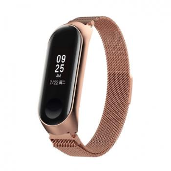 BStrap Milanese (Large) remienok na Xiaomi Mi Band 3/4, rose gold (SXI005C06)