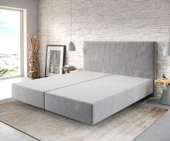 Boxspring posteľ Dream-Well 180x200 cm z mikrovlákna sivá