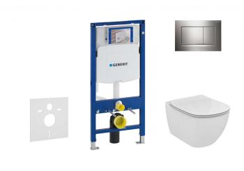 GEBERIT - Duofix Set predstenovej inštalácie, klozetu a dosky Ideal Standard Tesi, tlačidla Sigma30, chróm 111.300.00.5 NF6