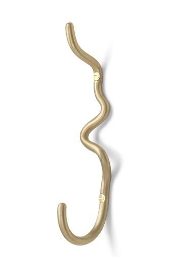 Nástenný vešiak ferm LIVING Curvature žltá farba
