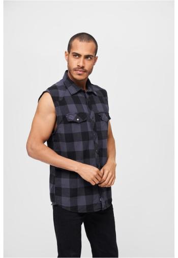 Brandit Checkshirt Sleeveless black/grey - M