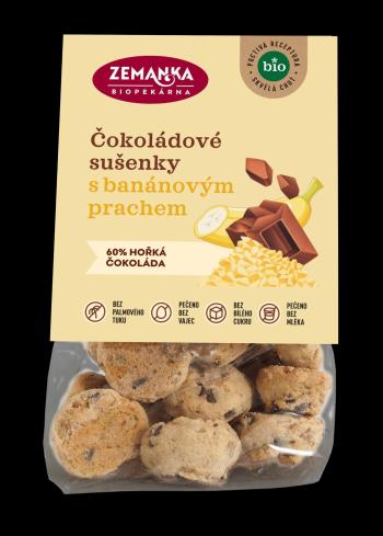 ZEMANKA Bio sušienky s čokoládou a banánovým prachom 100 g