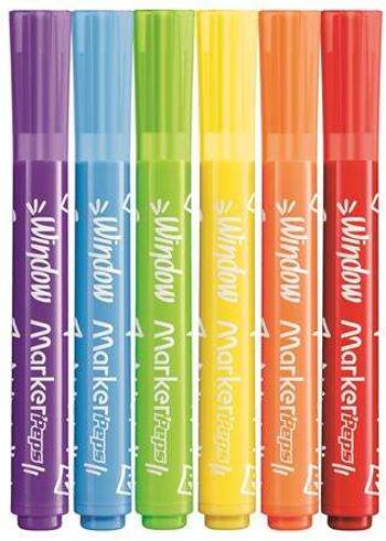 MAPED Ablakfilc készlet, vastag, törlőkendővel, 5 mm, MAPED "...