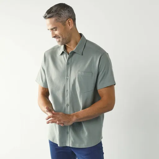 Košeľa s krátkymi rukávmi z piké úpletu