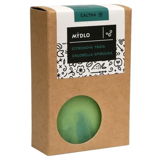 CALTHA Tuhé mydlo Citrónová tráva s chlorellou a spirulinou 100 g