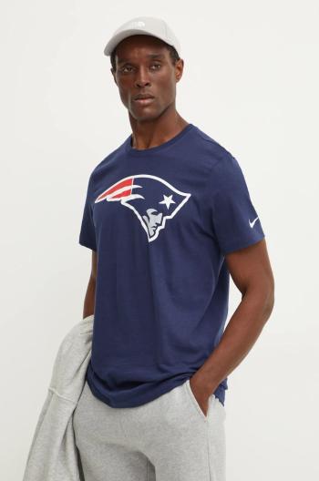 Bavlnené tričko Nike New England Patriots pánske, tmavomodrá farba, s potlačou, N199-41S-8K-CLH