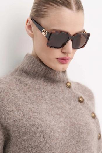 Slnečné okuliare Gucci dámske, hnedá farba, GG1692S