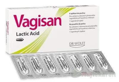 Vagisan Lactic Acid vaginálne čapíky s kyselinou mliečnou 7 ks