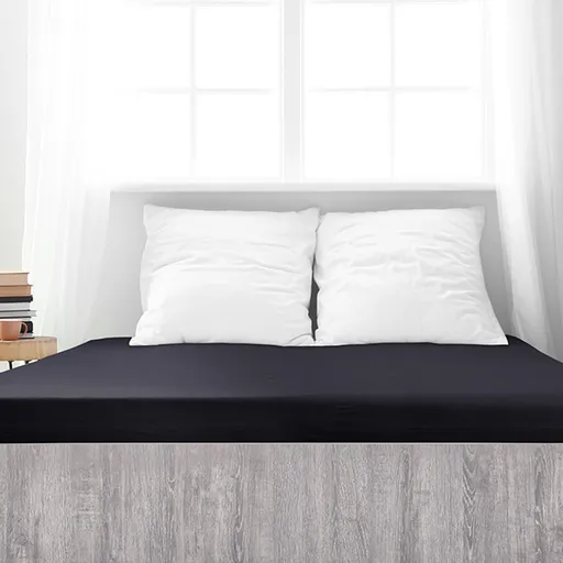 4Home jersey prestieradlo Mako čierna, 90 x 200 cm