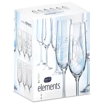 Crystalex pohár na šampanské 190 ml 6 ks ELEMENTS (129337)