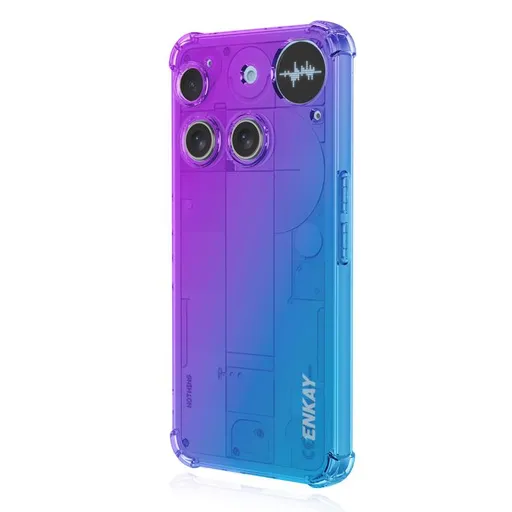 ENKAY GRADIENT Ochranný obal pre Nothing Phone (3) PURPLE BLUE