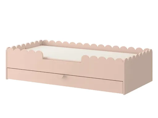 ArtBel Detská jednolôžková posteľ BOOK NOOK so zásuvkou  | ružová 80 x 160 cm