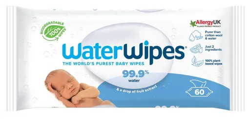 WATER WIPES Baby 100% bio odbúrateľné obrúsky detské vlhčené 60ks