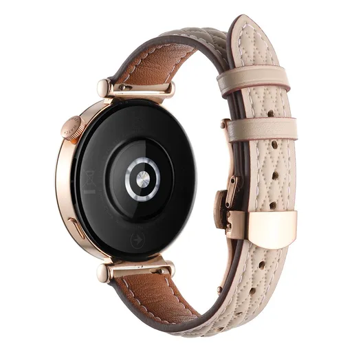 LATTICE BAND Kožený remienok pre Huawei Watch GT 6 41mm / GT 5 41mm béžový