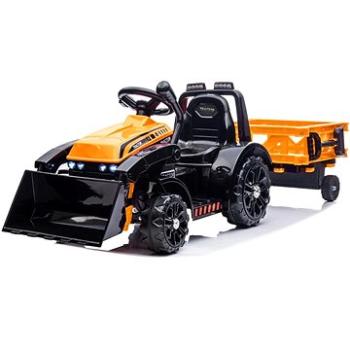 Elektrický Traktor Farmer s naberačkou a vlečkou, oranžový (8586019943221)