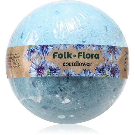 Folk & Flora Cornflower bomba do kúpeľa 130 g