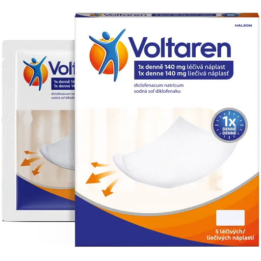 Voltaren 140mg liečivá náplasť proti bolesti 5ks