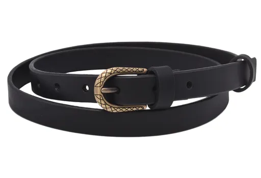 Kožený dámsky opasok 722-20-27 čierny pracka Medúza