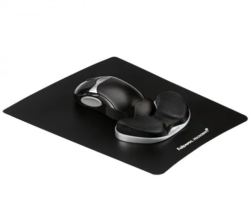 Podložka pod myš a zápästie Fellowes Palm Health-V penová Microban Lycra čierna