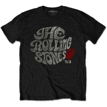 The Rolling Stones tričko Swirl Logo '82 Čierna S