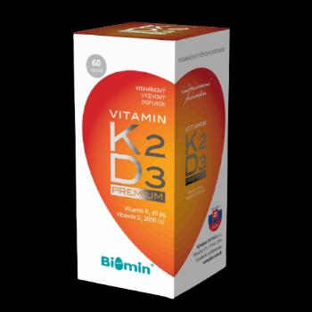 BIOMIN Vitamin K2,D3 premium 60 kapsúl