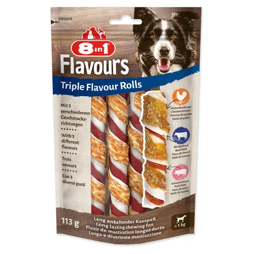 8IN1 Triple Flavour rolka žuvacia 3 kusy