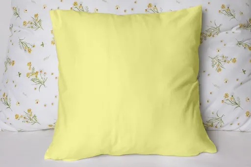 Polášek Jednofarebná obliečka na vankúš Jersey - Žltá | 40 x 60 cm