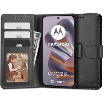 Tech-Protect Wallet knižkové puzdro na Motorola Edge 50 Neo, čierne