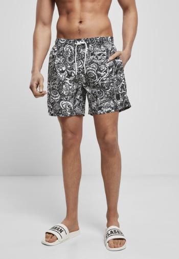 Urban Classics Pattern Swim Shorts tattoo aop - L