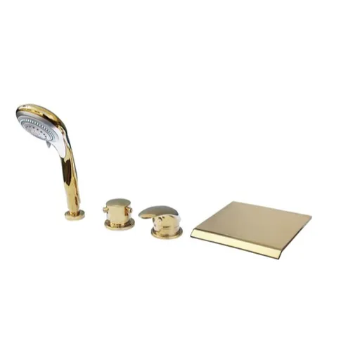 Vaňová batéria RAV Slezák so sprchovacím setom v zlatom prevedení D474.5PZ