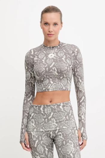 Tréningové tričko s dlhým rukávom adidas by Stella McCartney TruePurpose šedá farba, JM8478
