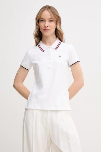 Polo tričko Tommy Hilfiger dámske, biela farba, WW0WW44517