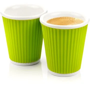 LES ARTISTES A-0632 Green, súprava hrnčekov 2ks 180ml