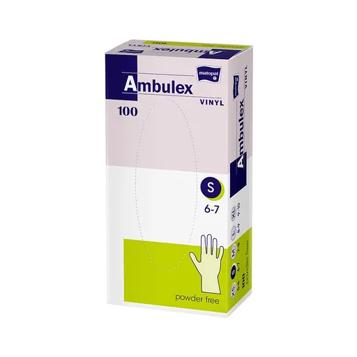 MATOPAT Ambulex Vinyl rukavice vinylové nepudrované S 100 kusov