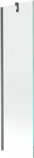 MEXEN/S - Next vaňová zástena FIX 50 x 150, transparent, grafit kartáčovaná 895-050-000-00-00-66