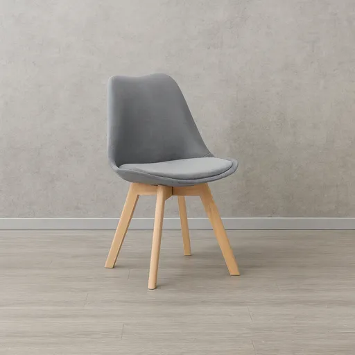 Signal Jedálenská stolička DIOR VELVET buk | sivá