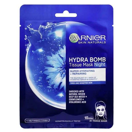 GARNIER Skin Naturals Hydra Bomb Textilná maska nočná 28 g