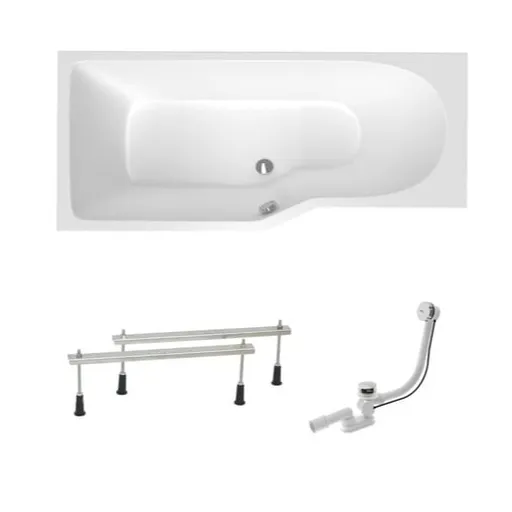 Asymetrická vaňa Laguna Beáta Plus 160x80 cm akrylát ľavá SIKOBE1600LAN