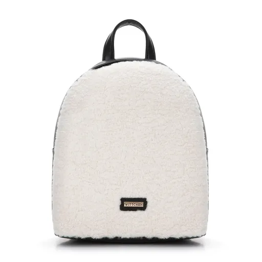 Batoh s prednou časťou z umelej kožušiny, vhodný na chladné dni, 97-4Y-504-0.