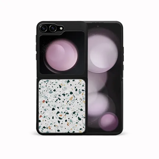 MY ART Ochranný kryt pre Samsung Galaxy Z Flip7 FE 5G / Flip6 5G GREY TERRAZZO (163)