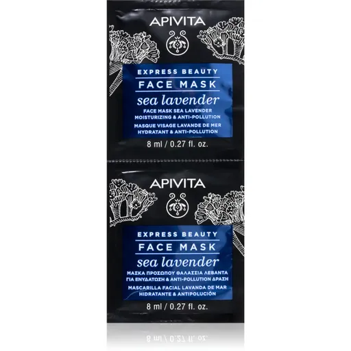 Apivita Express Beauty Moisturizing Face Mask Sea Lavender pleťová maska s hydratačným účinkom 2x8 ml