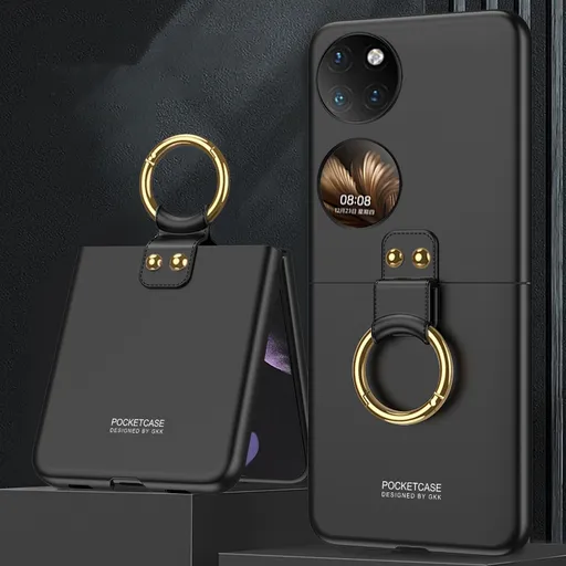 GKK HOOK Plastový kryt s držiakom Huawei P50 Pocket čierny