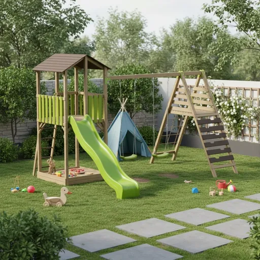 ArtWD Detský záhradný domček s ihriskom JOY